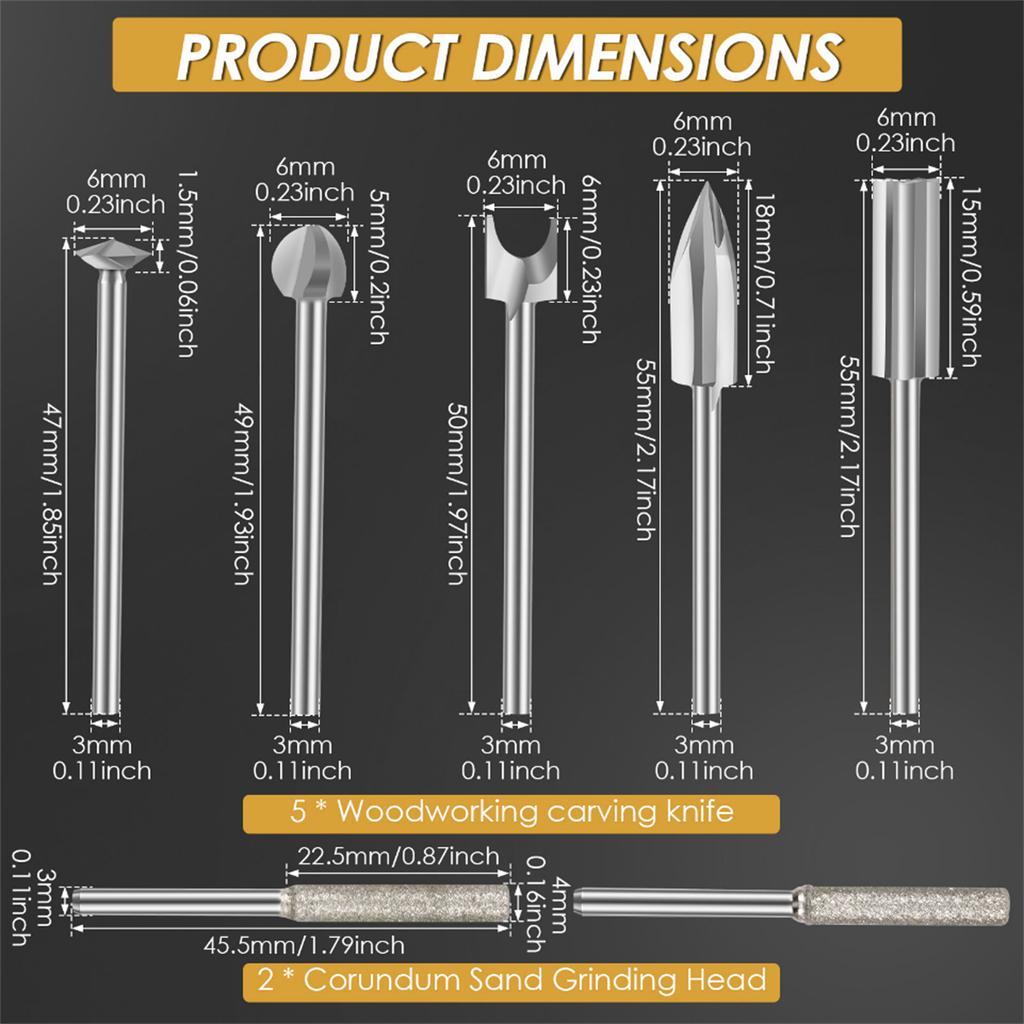 40PCS Carbide Burr Set, Hard Alloy Tungsten Steel Double Cut Rotary File Milling Cutter Head, Woodworking Grinding Carvin Tool
