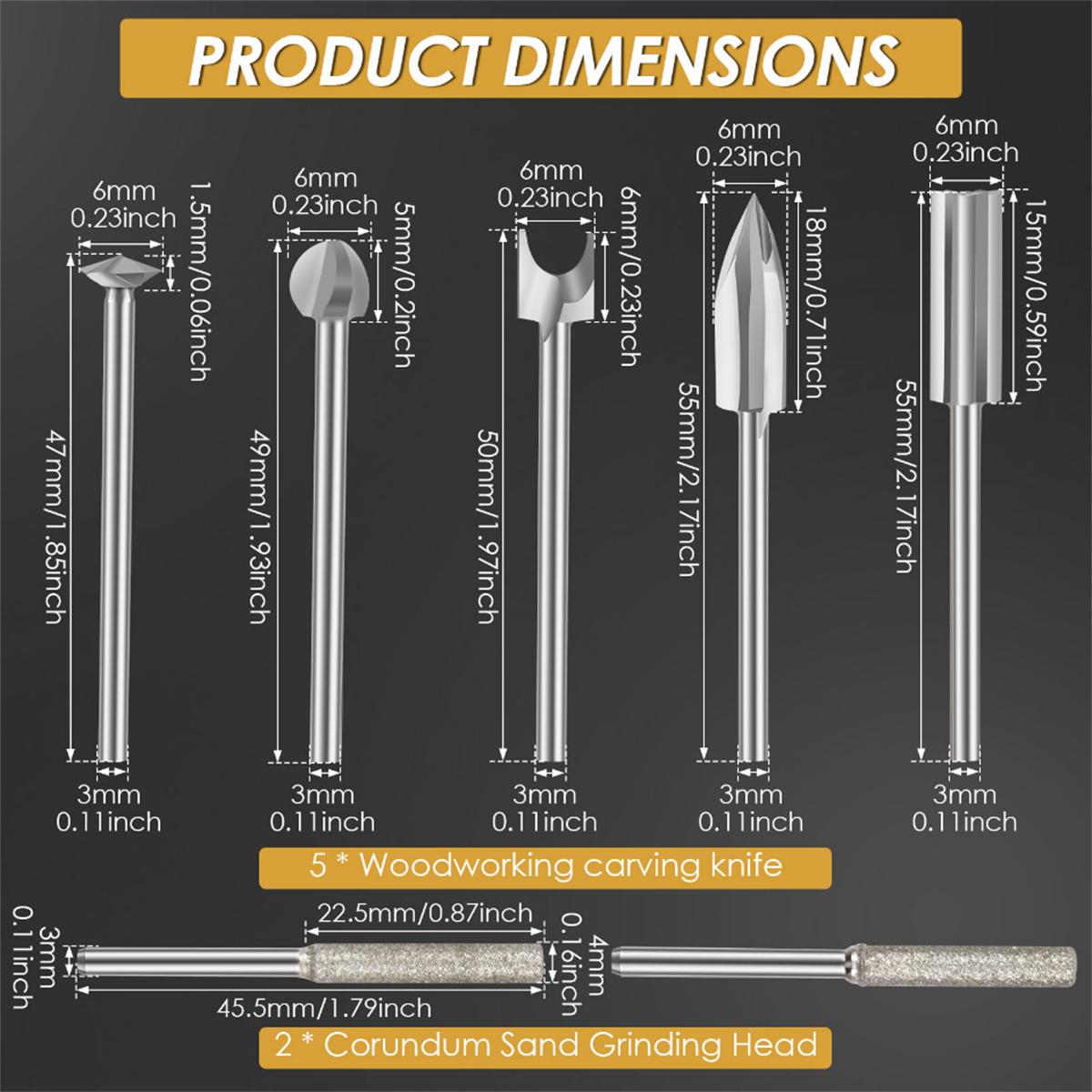 

40PCS Carbide Burr Set, Hard Alloy Tungsten Steel Double Cut Rotary File Milling Cutter Head, Woodworking Grinding Carvin Tool Round