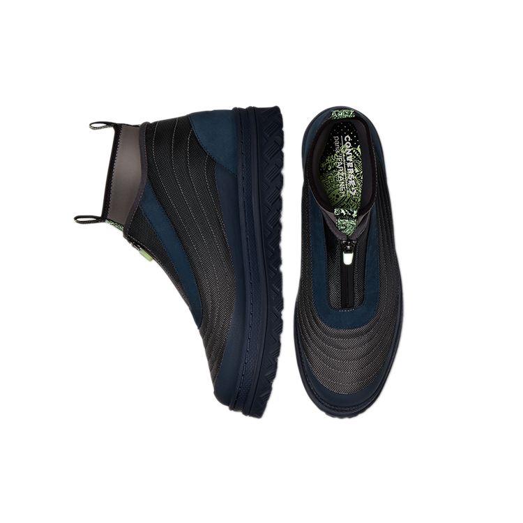 Paria /FARZANEH x Converse Pro Leather X2 Tech Cano Alto Asfalto Espaço Sideral Tênis Unissex Preto 171841C