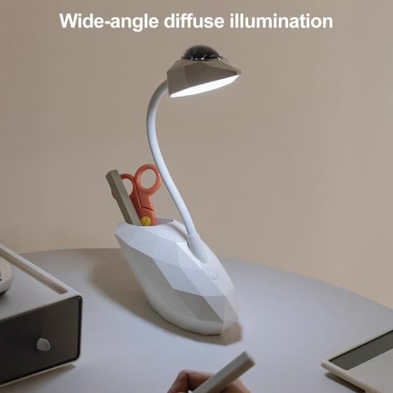 LED Desk Lamp with 360-Degree Gooseneck Desk Flicker Free 3 Lighting Modes Dimmable Study Table Light with Pen Holder