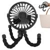 Rotate Flexible Tripod Cooling Fan Mini Handheld Stroller Fan Bladeless Small Folding Stroller Clip Rotatable Fan For Car Seats