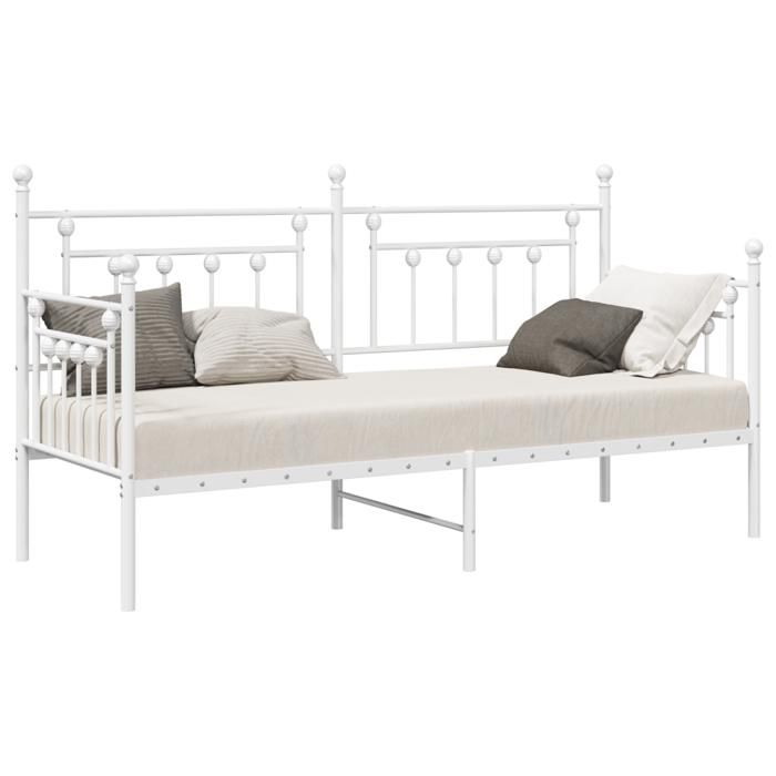 VidaXL Lit de jour Blanc 80x200 cm Acier 42002671