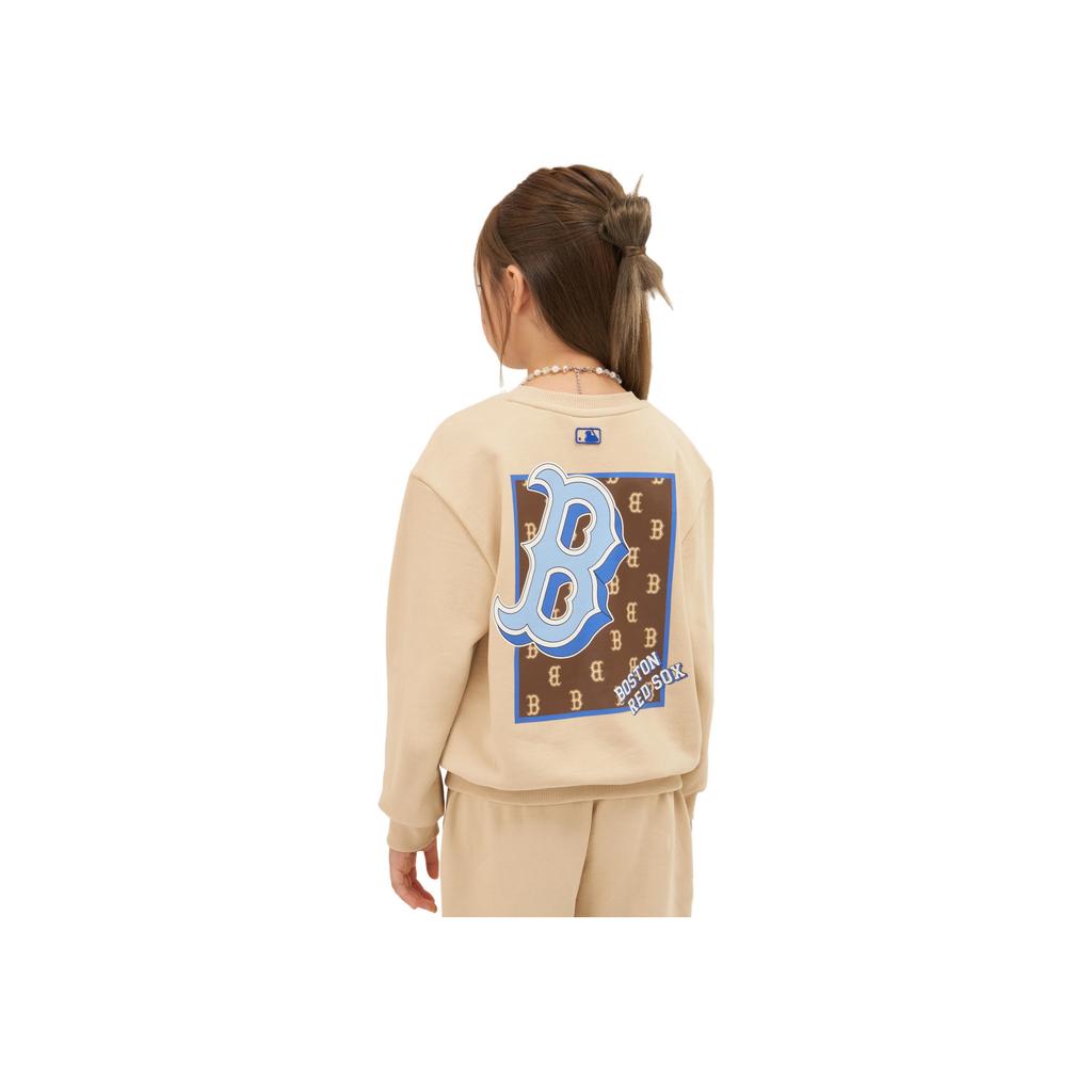 New MLB Sweatshirt FW23 Light Beige Kids' 7AMTMT134-43BGL