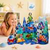 Set of Magnetic Construction Blocks 3D Large Panels Sea World 40 pcs.