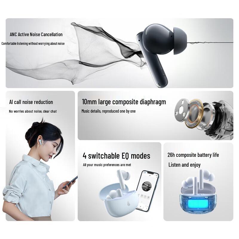 Edifier ComfoBuds X5 Pro True Wireless ANC Earbuds