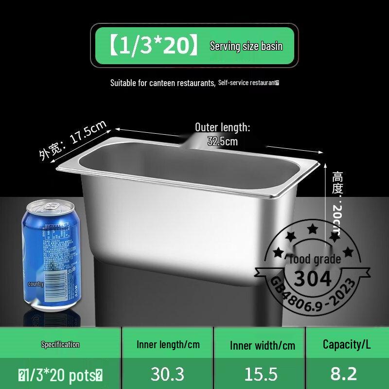 DM 304 Stainless Steel Buffet Food Pan