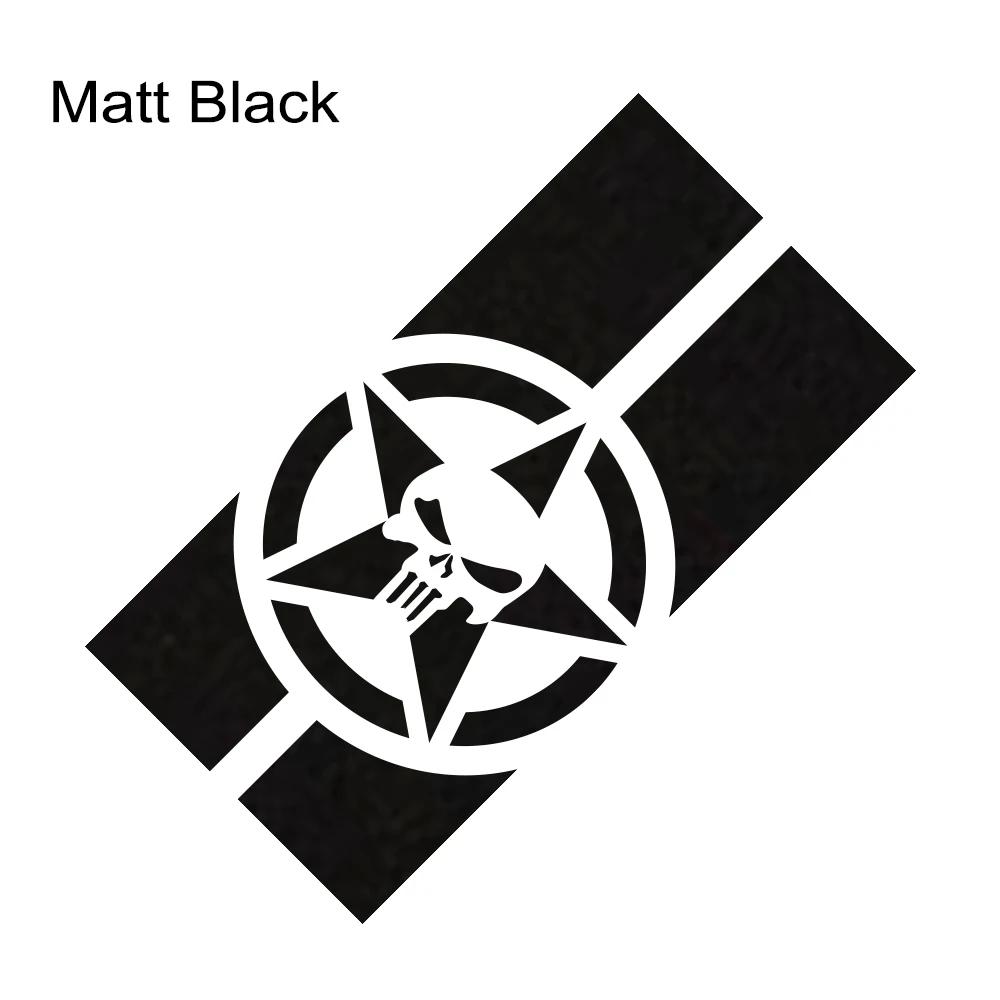 

Skull Army Star Car Vinyl Hood Decor Decals For Jeep Wrangler JK TJ Auto Front Head Engine Cover Trim Stickers Car Accessories 80cm x 40cm