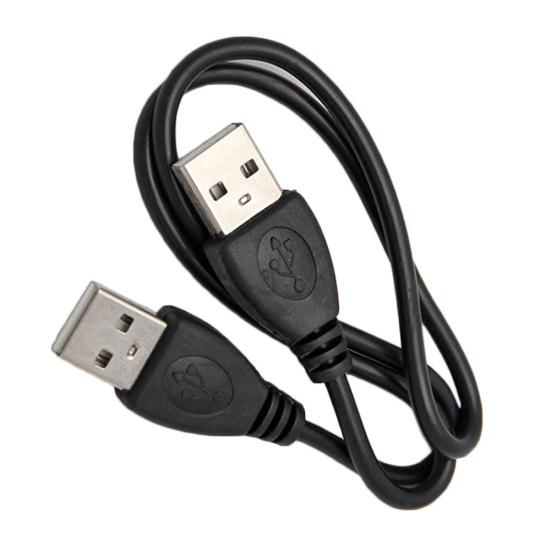 Schwarzes USB 2.0-Stecker-zu-Stecker-Verlängerungsstecker-Adapterkabel, Datenkabel, 0,5 m