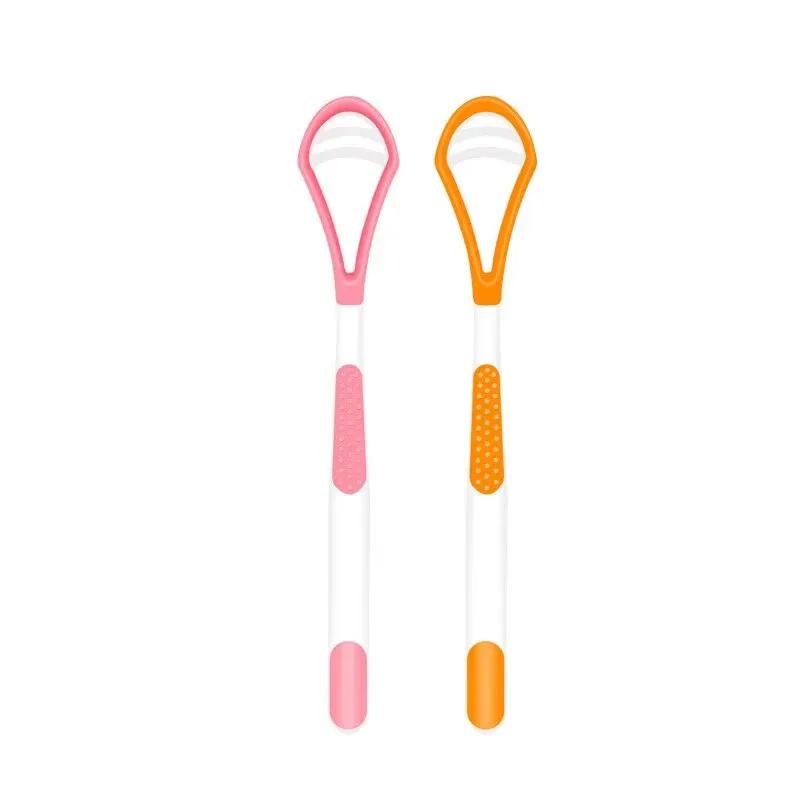 1Pcs Double Sided Tongue Scraper Brush for Oral Odour Cleaning and Fresh Breath Tongue Cleaner