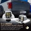 D-Lumina LED License Plate Light Tag Lamp Assembly Chrome Housing Compatible With 1988-1999 Chevy GMC Silverado Sierra C/K Series 1500 2500 3500