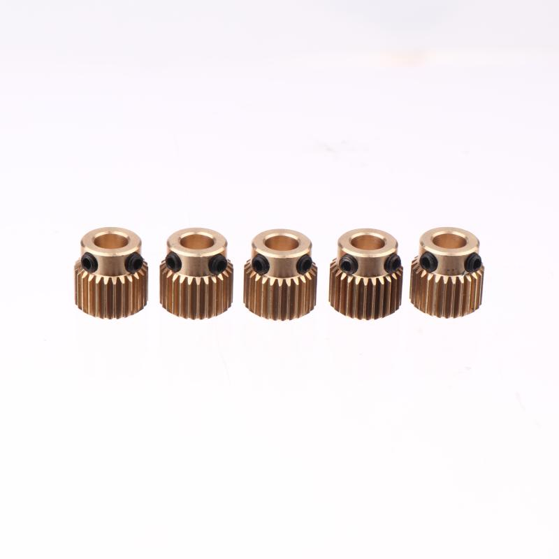 

5 шт. Латунное экструдерное колесо 26/40 зубьев приводные шестерни для Creality Cr-10 10S S4 S5 Ender 3 / Pro / V2 3D-принтер детали и аксессуары 26 gears