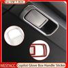 Stainless Steel Car Glove Box Handle Sticker Cover Trim for Volkswagen VW T-ROC Troc 2018    2022