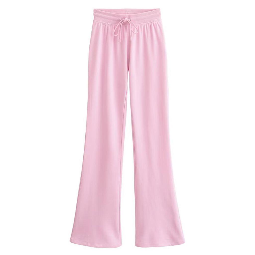 Spring 2025 Women's Casual European/American Style Stand-up Collar Zip-up Sweatshirt with Long Pants