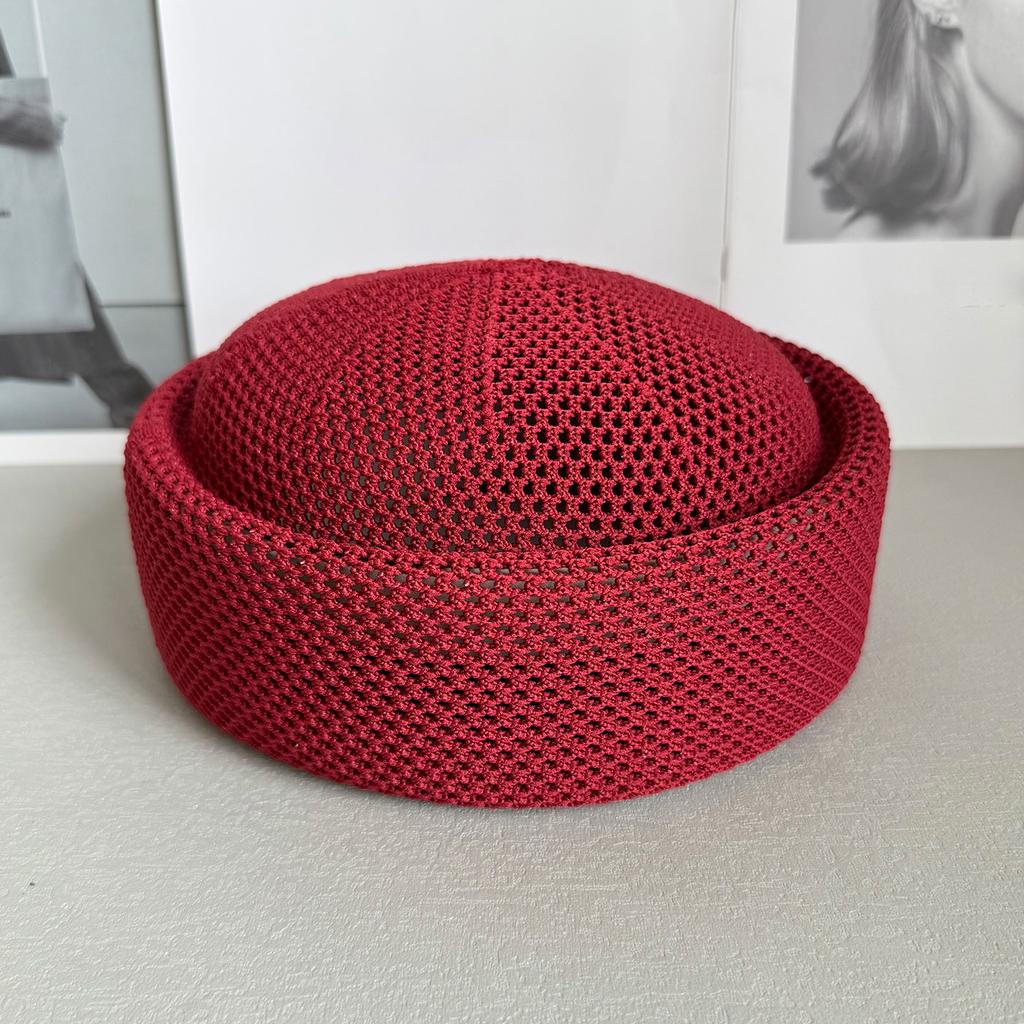 New Trend Mesh Outdoor Breathable Beret For Women Hard Black White Red Berets Caps Elegant Sun Hat Female Beret Pillbox Hat