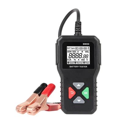 24V 6V 12V Battery Tester BM550 Test Analyzer Diagnostic Tool Detector Accessories Fit for Car Motorcycles Truck Trailer