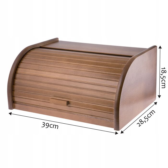 Boîte À Pain - KADAX - Grand Récipient En Bois - Design Contemporain - Couleur Marron - Solide