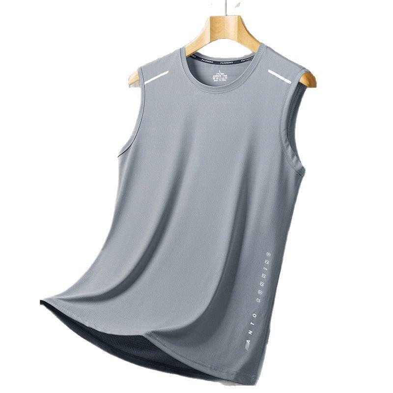 Men's Quick-Dry Sports Vest & Loose Summer T-Shirt - Plus Size, Ice Silk, Sleeveless & Short Sleeve Options