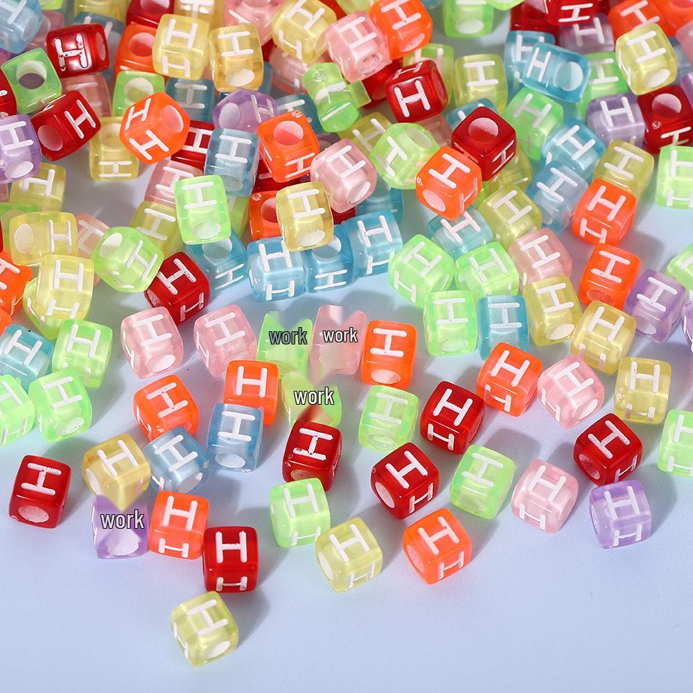 Colorful A-Z Letter Beads for DIY Jewelry & Educational Bracelets