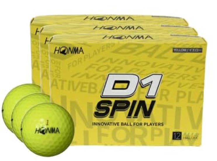 

Honma Golf D1 SPIN Yellow BT2301 2023 3 dozen with original sheet (36 balls)