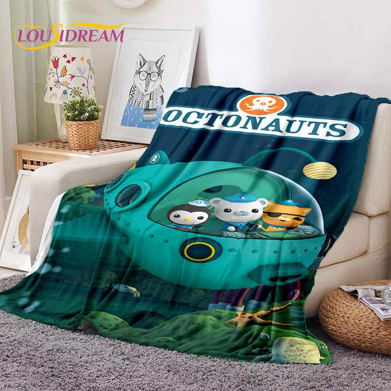 The Octonauts Barnacles Cute Cartoon Soft Blankets,Keep Warm Flannel Throw Blanket for Picnic Beds Sofa Home Bedroom Gifts Kids