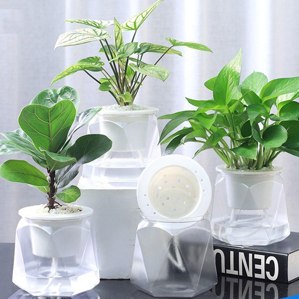 Durable Self Watering Lazy Plant Pot Including Liner Plastic Hydroponic Planter Garden Supplies Potted Flower Pot