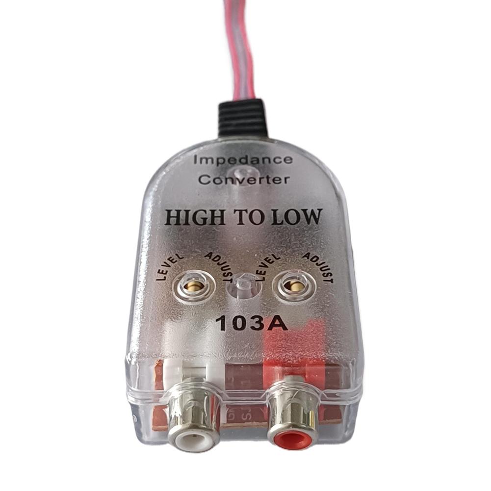 Car Stereo Radio Speaker High To Low Converter RCA 12V line Audio Impedance Converter Signal Transmitter