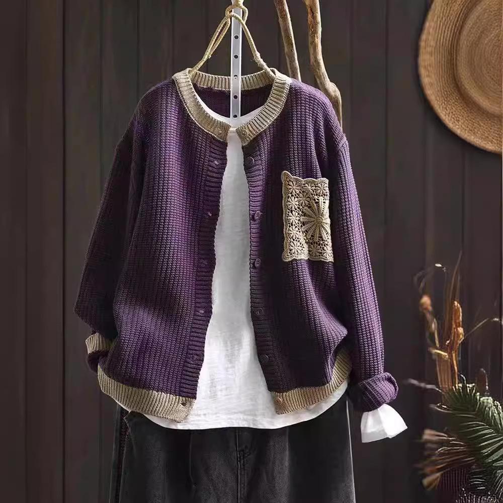Long Sleeved Cardigan Sweater Jacket for Women Spring and Autumn Thin Women's Knitted Sweater Top