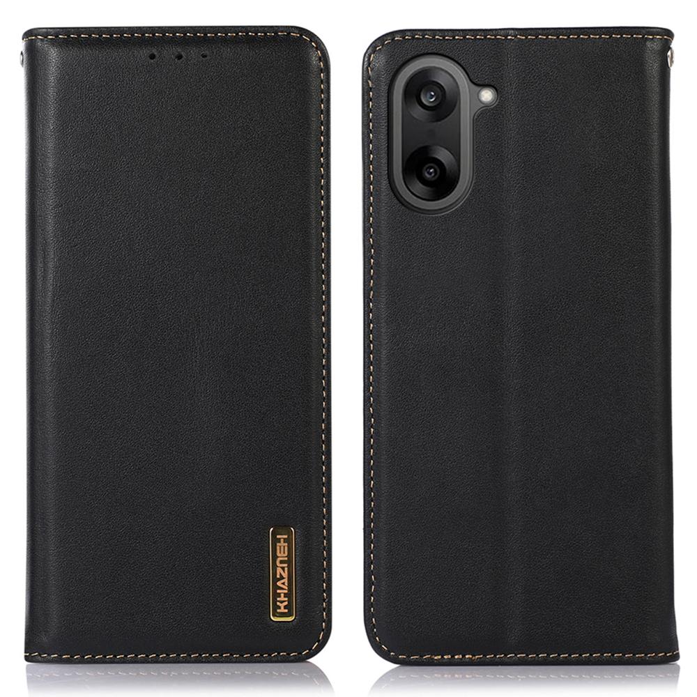 For OnePlus Ace 5 Racing 5G/Nord CE 5G Case Wallet Genuine Cow Leather Phone Cover Nappa Texture