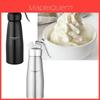 Bottiglia sifone per panna montata in acciaio inox di alta qualità, ideale per decorare e guarnire il caffè, disponibile nei formati da 500 ml e 1000 ml.