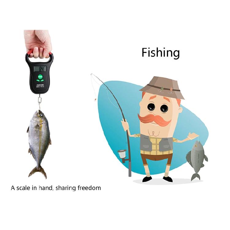 High Accuracy Fishing Scale 110lb/50kg Digital Electronic Hanging Hook Scale