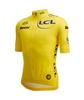 Santini Cycling Jersey, Tour De France - Men's Overall Leader Jersey, Fun Line, Size L