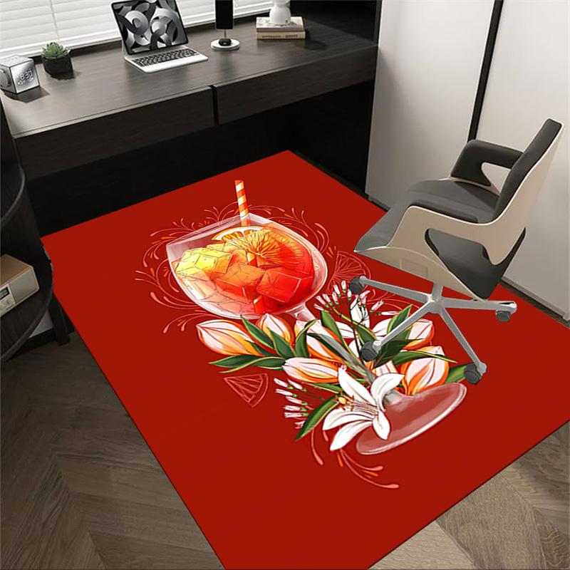 

1PC cocktail flowers Extra Large Non Slip Floor carpet, Office, family, bedroom, Studio Large Area Rug Indoor Rugs, Vibrant Colors 60cm by 90cm