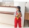 2026 Kids' Down Cotton Pants: Warm Autumn/Winter Overalls for Boys & Girls, Solid Colors.