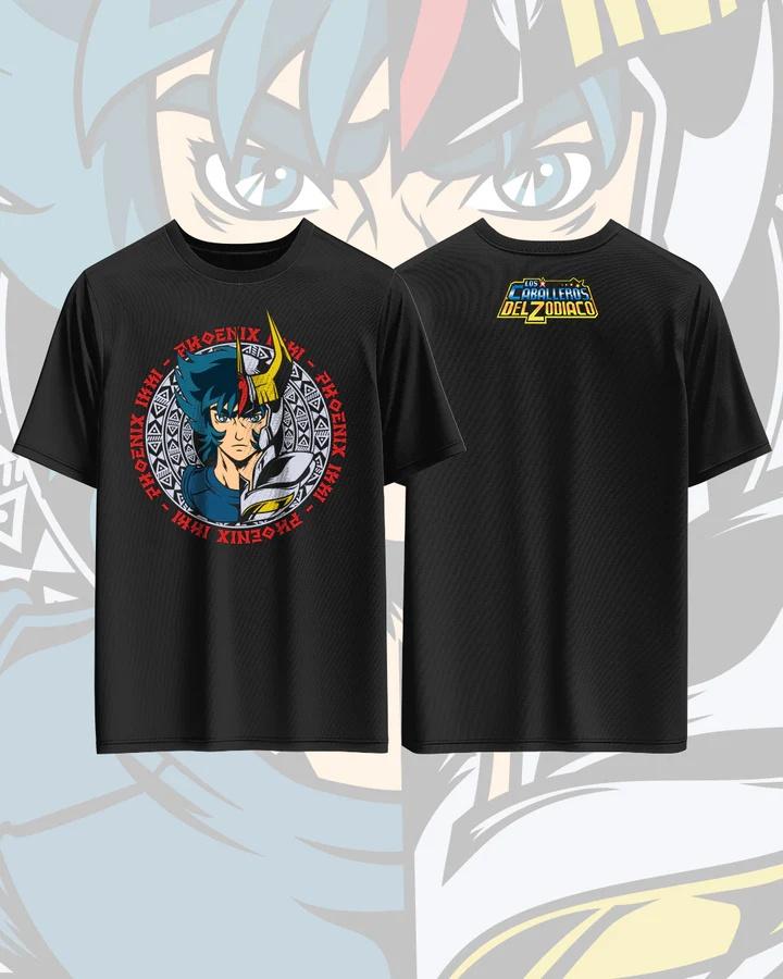 Saint Seiya Anime Printed Cotton Tshirt for Men and Women Harajuku Trend Fashion Oversized Anime Peripheral Clothing Tshirt 4XL