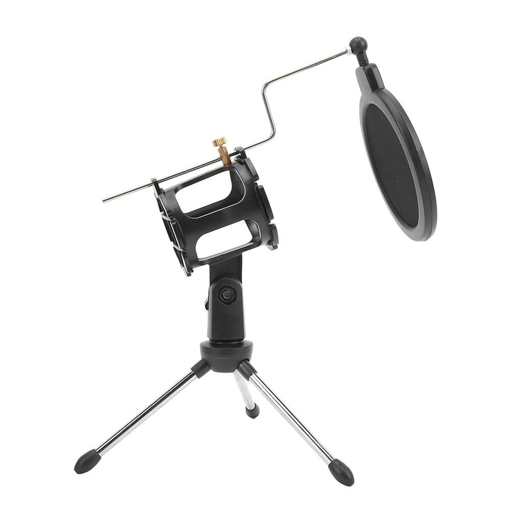 Foldable Microphone Shockproof Stand Pop Filter Holder Kit for Recording Studio Live Broadcast
