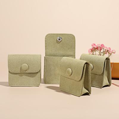 Double Pockets Jewelry Organizer Foldable Microfiber Bracelet Hair Clip Trinket Pouch for Women