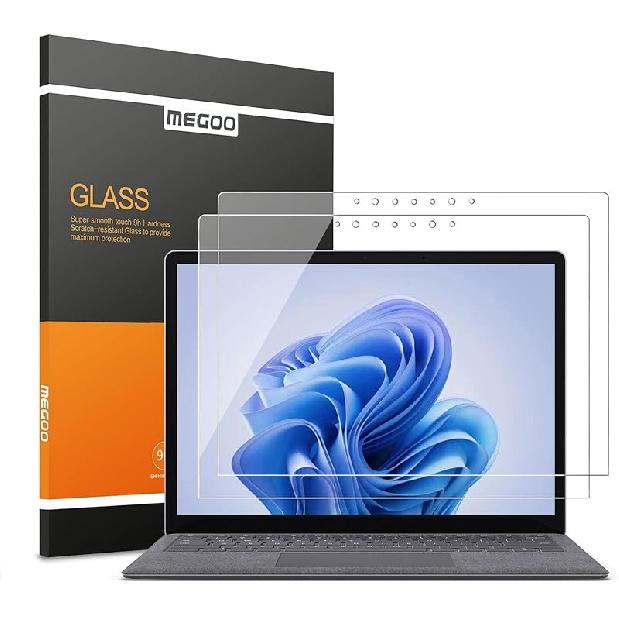 Megoo Glass Screen Protector for Surface Laptop 7 (2024 AIPC, 13.8 Inch) - Scratch Resistant, High Sensitivity, Bubble-free Instalation, Ultra Clear,