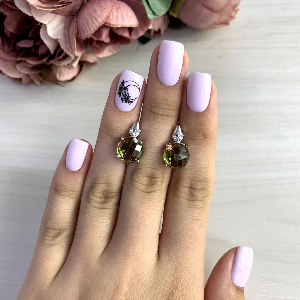 Серебряные серьги с Султанит султанитом 7.349ct (2050889)