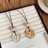 Geometric Oval Stone Pendant Necklaces Irregular Neck Chain Fashion Chokers  Jewelry Accessories