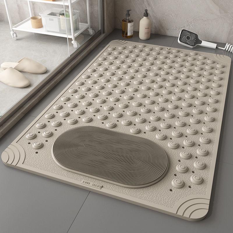Children's Anti-slip Bathroom Mat - Water-repellent, Anti-fall, Drainage, Massage Rubber Mat for Toilet and Foot Safety.