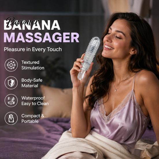 Durable One Piece Molded Toy Large Clear Silicone Dildo, Realistic Sex for Men Sensory Grain Texture Stroker Women, BDSM Beginner Training Tool, Adult