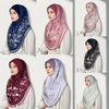 Breathable Printed Arab Lady Headscarf Adjustable Hijab Head Wrap  Women