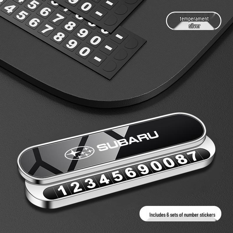 Subaru Parking Phone Card for Forester, XV, Outback, BRZ, Legacy - Car Relocation Plate with Sun Protection