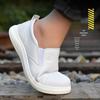 Longchan D802 White Anti-Smash Puncture-Proof Safety Work Shoes