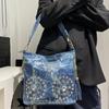 Women'S Diamond Trend Denim Shoulder Crossbody Handbag