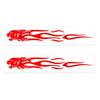 Tiger Flame Body Stickers Reflective Self-adhesive Stickers Motorcycle Car DIY Decorative Stickers Car Decoration Accessories