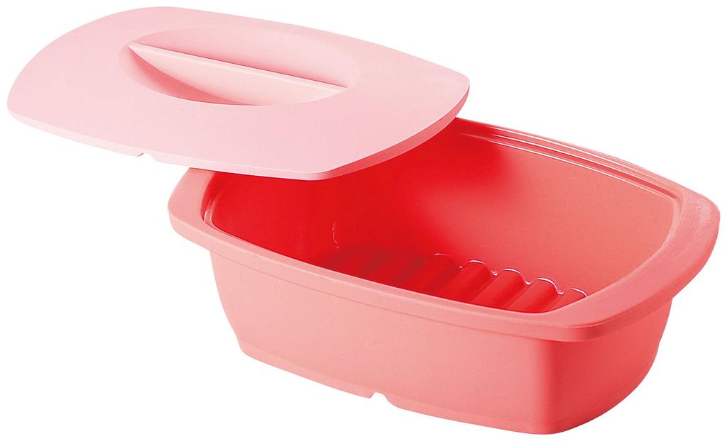 Wahei Freiz Microwave Cooking Silicone Steamer, Colorful Smile, Large, Pink, CM-8747