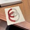 Natural Strawberry Quartz Clear Beaded Bracelet Women 8mm Round Handmade Fashion Jewelry