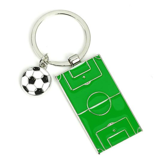 Keychain Pendant, Thickened Stainless Steel Bottle Opener Key Chain, Football Pattern Waterproof Multifunctional Key Ring Fan Gift Bar Accessory
