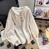 Autumn/Winter 2025 Cozy Loose Knit Hooded Sweater for Women